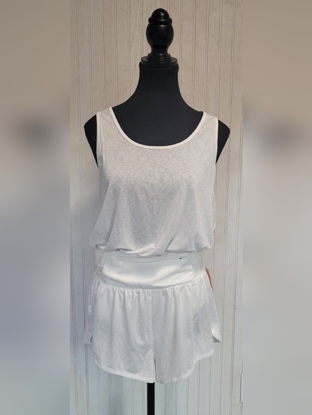 Free People FP Movement NWT Light As Air Runsie Shorts Onepiece White Size M